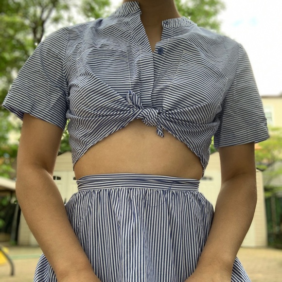 Crop TopSkirt Set /Midi Dress - Picture 2 of 12